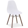 Buy Dining Chairs - Scandinavian Design - Dark Wood Legs - Lumi White 61575 - in the UK